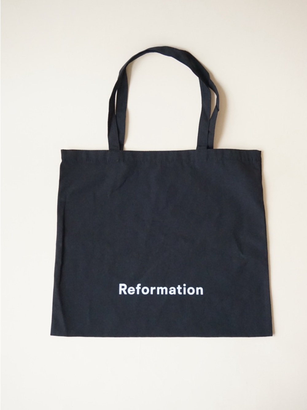 Reformation Black Logo Tote